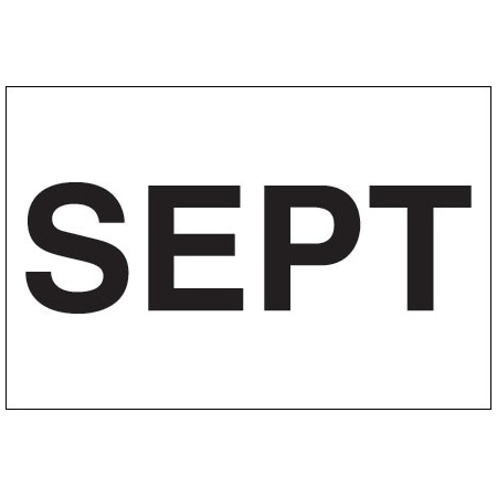 Bsc Preferred 2 x 3'' - ''SEPT'' White Months of the Year Labels BUY00021179